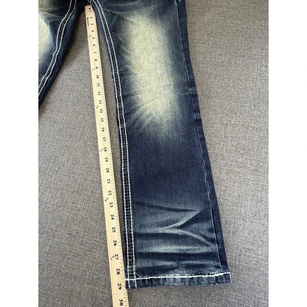 NWT Rock Revolution RR Straight Fit Jeans Men's 28x30 Dark Wash Denim